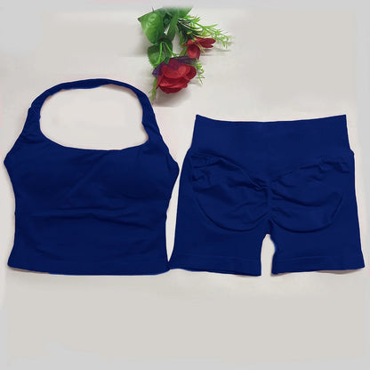 two pieces yoga outfits DF impact gym clothing fitness pants set DFNNYE woman Halter Top sports leggings Gym workout sets