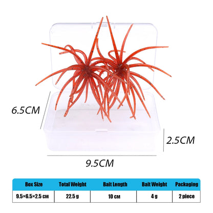 TREHOOK TPE Sea Urchin Soft Fishing Lure 9cm 4g 11cm 9g Silicone Bait for Bream Bass Pike Tilapia Winter Fishing