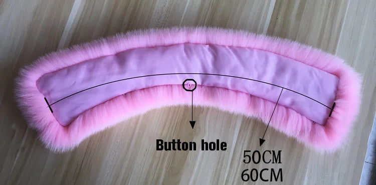 Natural Fox Fur Collar Removable Real Fur Square Collar for Coat Fashion Accessory for Women down Jacket Large Scarf Scarves
