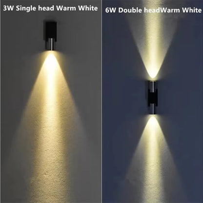 Indoor LED wall lamp 3W 6W aluminum lighting bedroom living room decoration corridor bar KTV lamp corridor wall lamp A85-265V