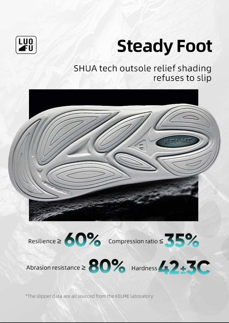 KELEME Summer Men's Slippers Super Soft EVA Slip-on Slippers For Men Fashion Wear-resistant Platform Outdoor Beach Shoes 2023