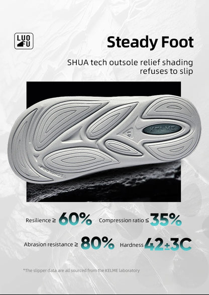 KELEME Summer Men's Slippers Super Soft EVA Slip-on Slippers For Men Fashion Wear-resistant Platform Outdoor Beach Shoes 2023