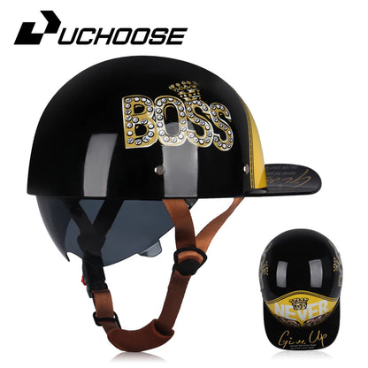 Vintage personalized men's and women's baseball caps motorcycle helmets ladybug helmets electric car baseball caps, half helmets