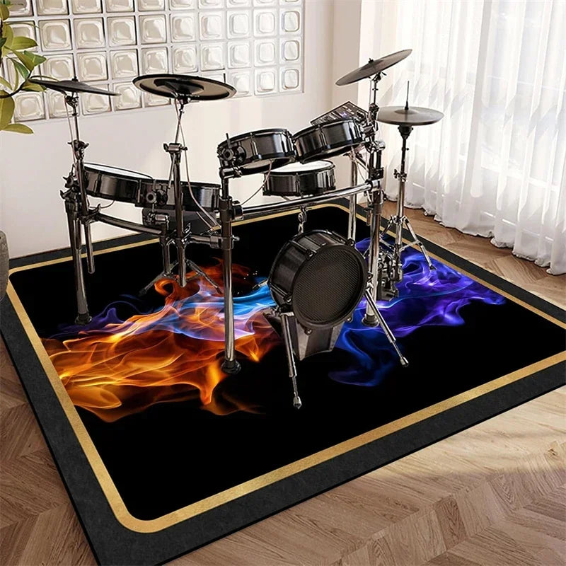 Vintage Sound Absorbing Stage Carpet Mat Rugs for Soundproofing Bass Drums Snare Electronic Jazz Musical Floo