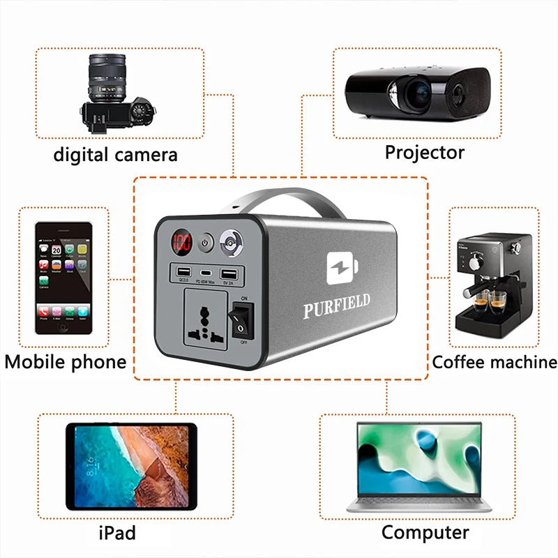32000mAh Portable Power 180W 110V/220V Station Generator Battery AC DC output Outdoor Charger Emergency Power Supply Power Bank