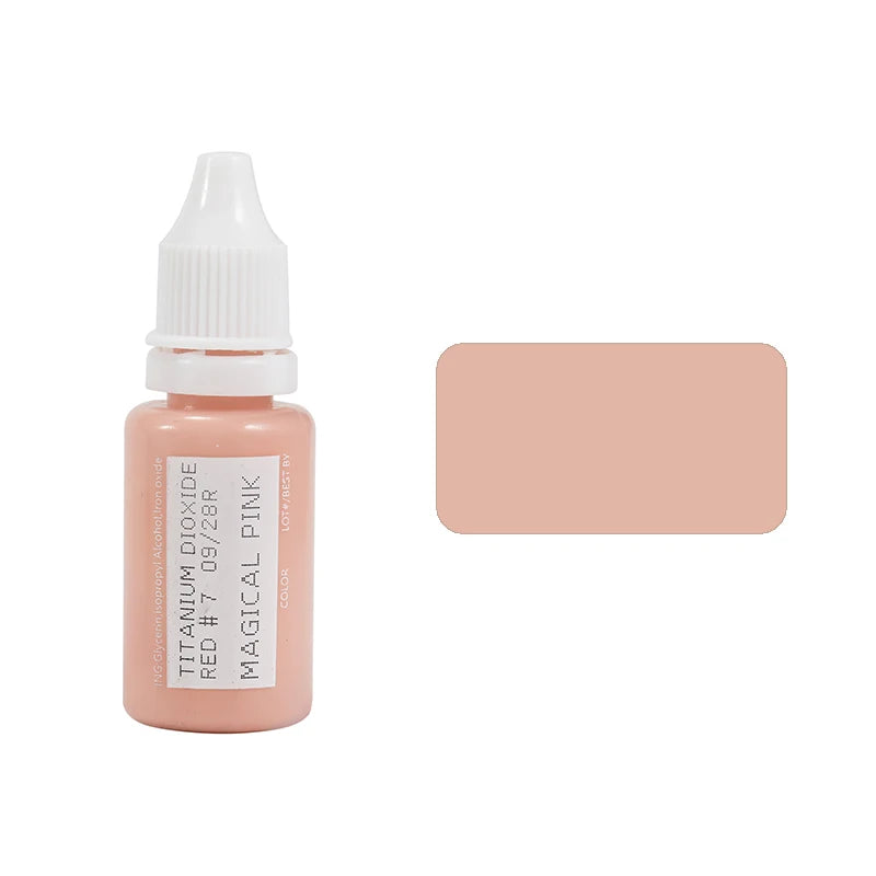 15ml Pigment Ink Color Permanent Makeup Microblading Supplies Eyebrow Shading Micropigmentation Cosmetic Tattoo Ink Lip Eyeliner