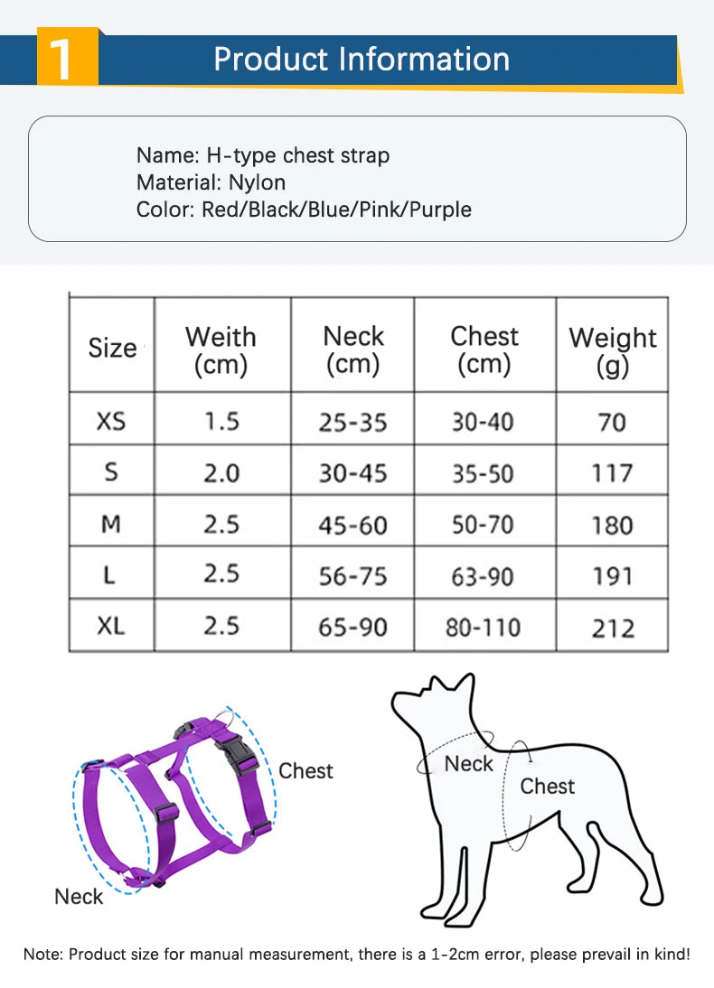 Adjustable Soft Lightweight H-shaped Dog Harness Washable Outdoor Traveling Explosion-proof Harness for Dog Arnés Para Perro