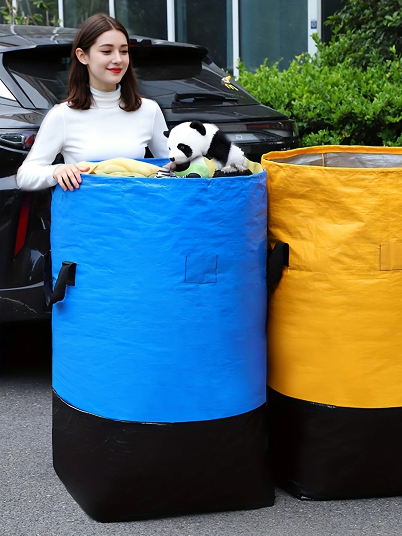 1Pack Heavy-Duty Moving Bags Large Capacity Storage Organizer Bags Clothing & Bedding Storage Bag Travel Pouch Travel Essentials