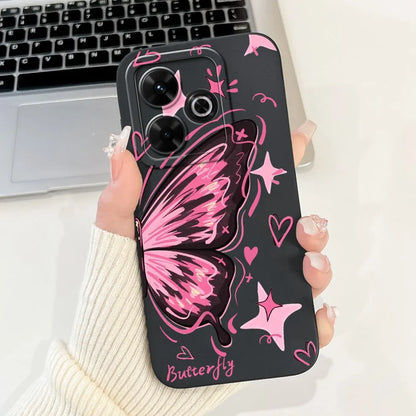 Casing For Redmi 13 Case 13 5G Cute Cat Fashion Luxury Flowers Silicone Shockproof Back Cover For Redmi 13 5G Phone Case Bumper