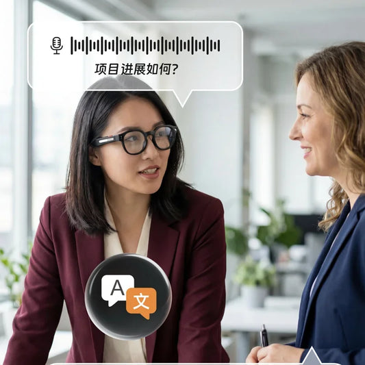 AI Smart Glasses AI Translation 8MP HD Camera 4K Shooting Image Conversation Recording Listening To Music Smart Glasses New