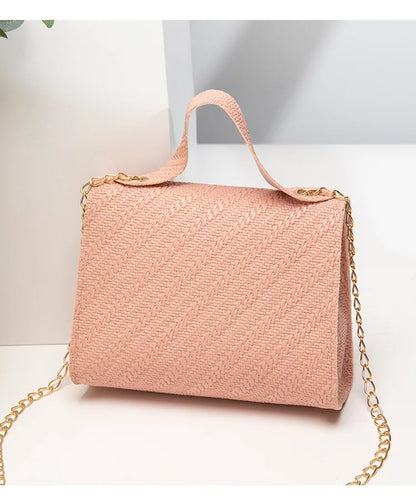 Leisure small square bag autumn and winter new women's bag wholesale simple handbag embossed chain bag cross-border bags