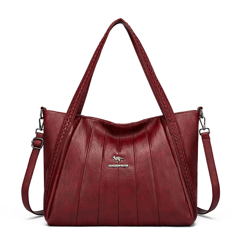 Genuine Brand Leather Women Handbag Luxury Designer Shoulder Crossbody Bags Ladies Purse Messenger Tote Bag Female Commuting Bag