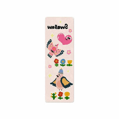 VIKAMA Cute Girly Shag Rugs - Cartoon Patchwork Checkered Carpet for Live Room Decor,Ultra Soft Plush Area Rug for Girl Bedroom