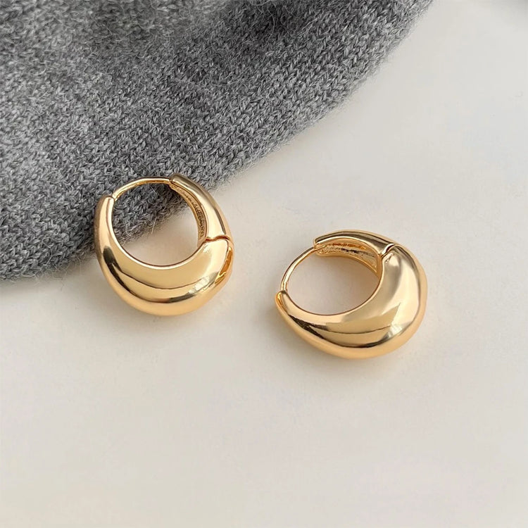 925 Sterling Silver Round Stud Earrings for Women Simple Inlaid Design Hoops Earrings Wedding Party Jewelry Accessories Gifts