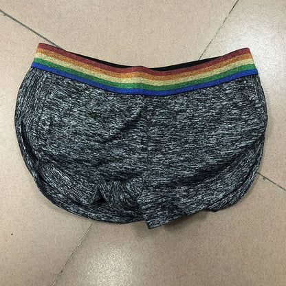 Fashionable Printed Shorts, High Waisted and Hip Lifting Sports and Fitness Running Three Quarter Pants