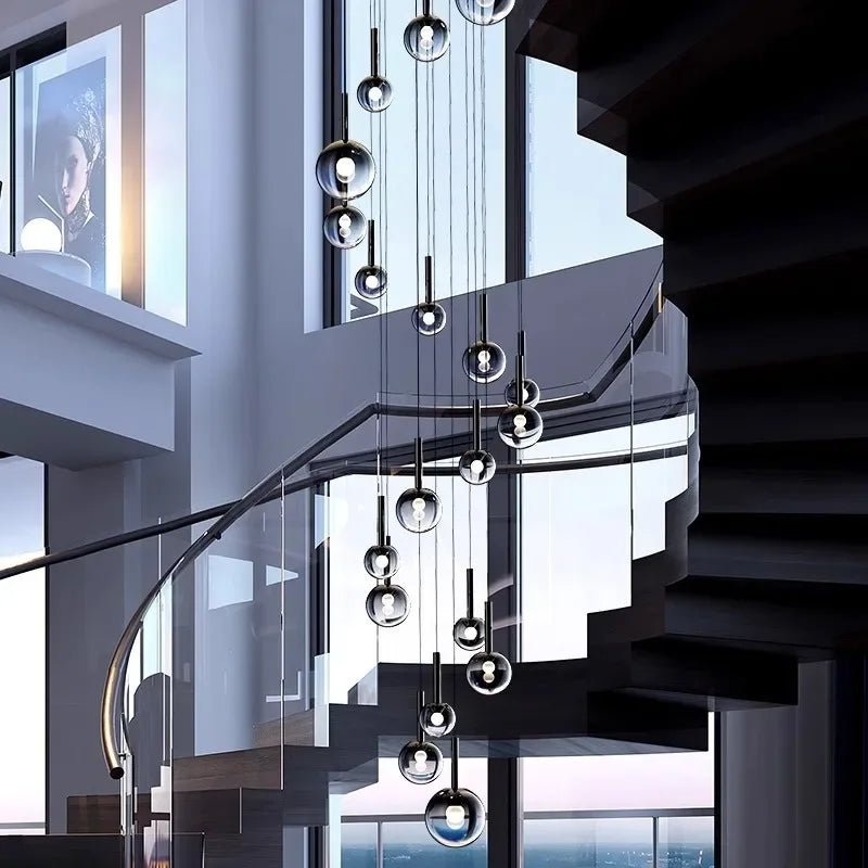 Modern home decor led lights pendant light lamps forstaircase Chandeliers for living room hanging light indoor lighting