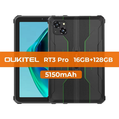 Oukitel RT3 PRO 5150mAh Battery 8"HD Display Tablet 13.9mm Ultra-Slim Profile IP68 &IP69K & MIL-STD-810H, 16(4+12)GB +128GB