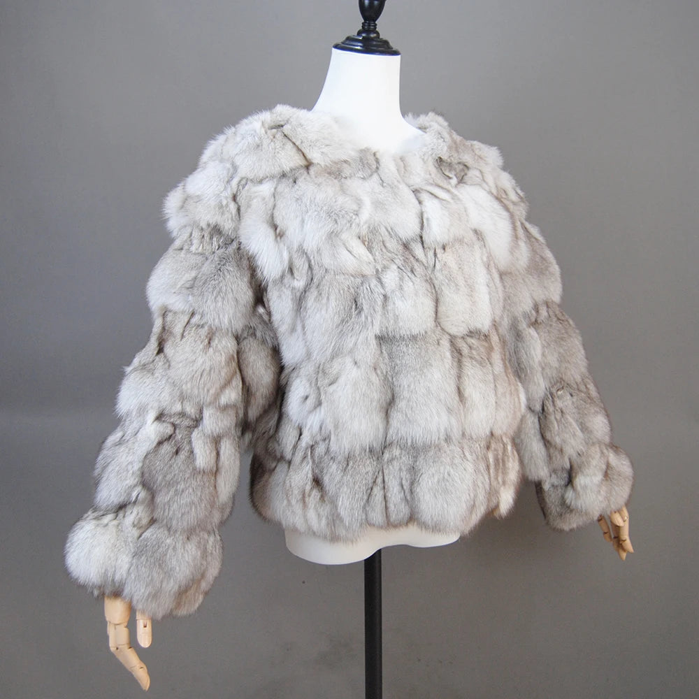 2026 New Style Real Fur Coat 100% Natural Fur Jacket Female Winter Warm Leather Fox Fur Coat High Quality Fur Vest