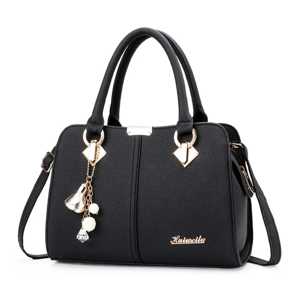 Fashion PU Leather Ladies Hand Bags Large Capacity Casual Versatile Hand-Held Shoulder Bag Messenger Bags Women