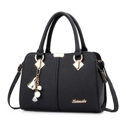 Fashion PU Leather Ladies Hand Bags Large Capacity Casual Versatile Hand-Held Shoulder Bag Messenger Bags Women