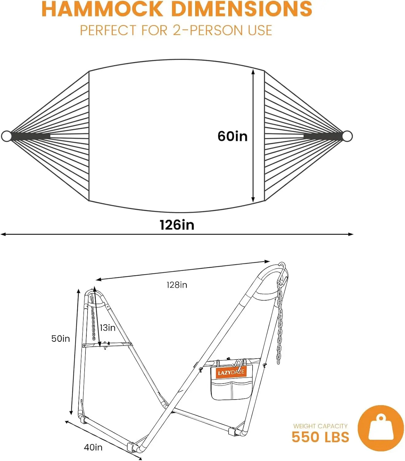 Mayan Hammock with Heavy Duty Steel Stand for Outdoor & Indoor Relaxation