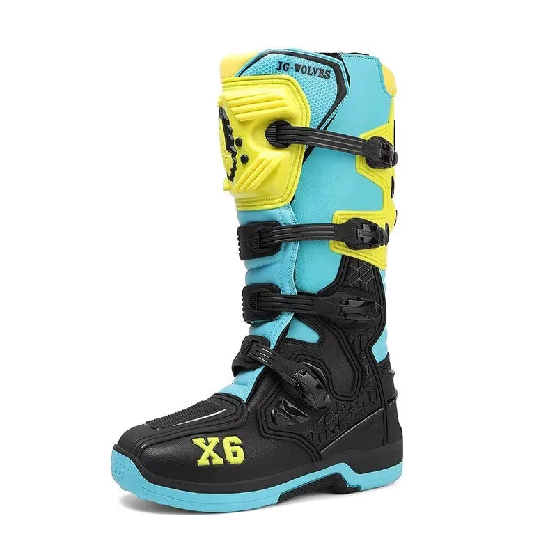 Motorcycle Boot Men Women Riding Mid-Calf Ankle Protective Shoes Motorbike Equipment Racing Rally Long Botas Motorcycle Boots