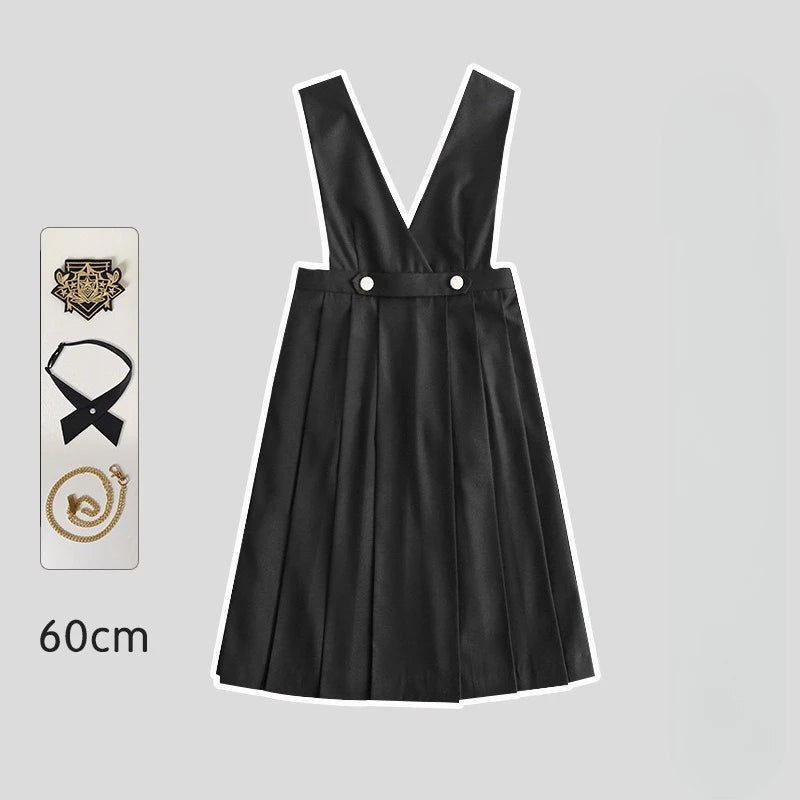 Versatile and Cute School Uniform Skirt JK Uniform Basic Spring Genuine Long Dress Japanese-style Pleated College Style Suit