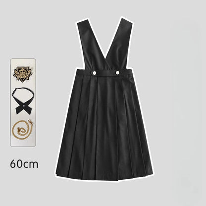 Versatile and Cute School Uniform Skirt JK Uniform Basic Spring Genuine Long Dress Japanese-style Pleated College Style Suit