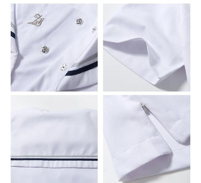 Japanese Female Student Jk Skirt Suit White Basic Style College Style Sailor Suit Bow Pleated Skirt High School Student Uniform