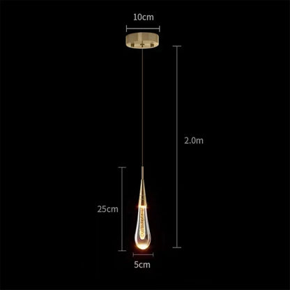 Water Drop Ceiling Chandelier Bubble Crystal Hanging Lamp Dining Room Decor Bedroom Lamp Bar Cafe Led Lights Home Pendant Light