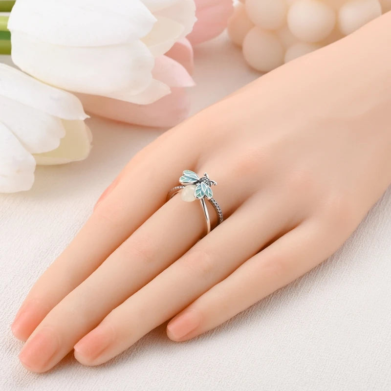 Rings Hot Sales 925 Sterling Silver Love Heart Sun Moon Star Iris Adjustable Rings For Women Wedding Birthday Party Jewelry Gift