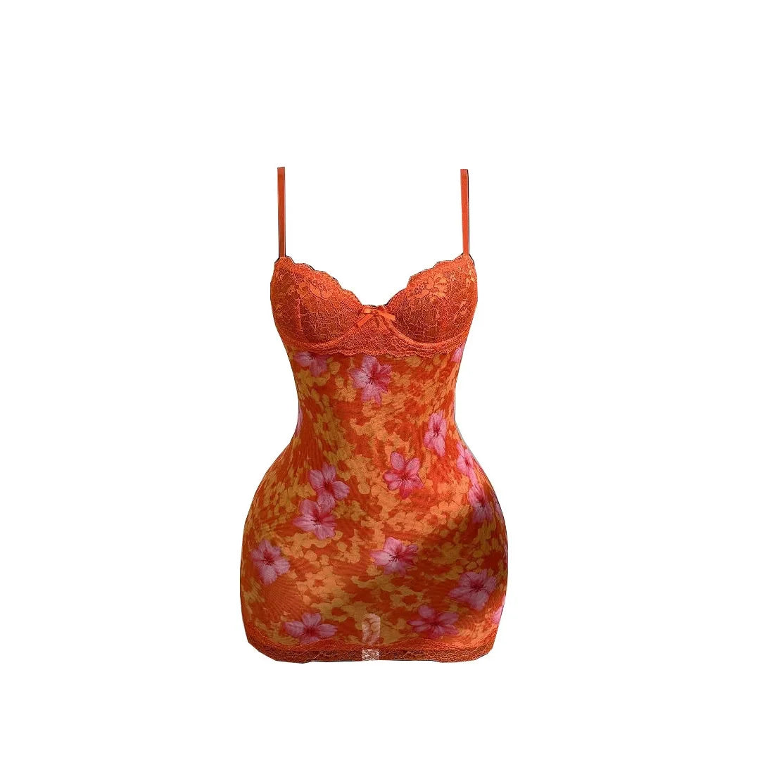 HLJ&GG Sexy Leopard Print Lace Spaghetti Strap Bodycon Mini Dresses Women Sleeveless Backless Slim Vestidos Summer New Clothing