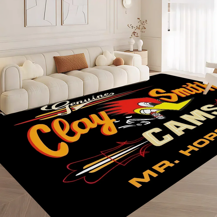 Mr H-Horsepower Clay Smith Door Mat Washable Non-Slip Living Room Sofa Chairs Area Mat Kitchen Bedside Area Rugs