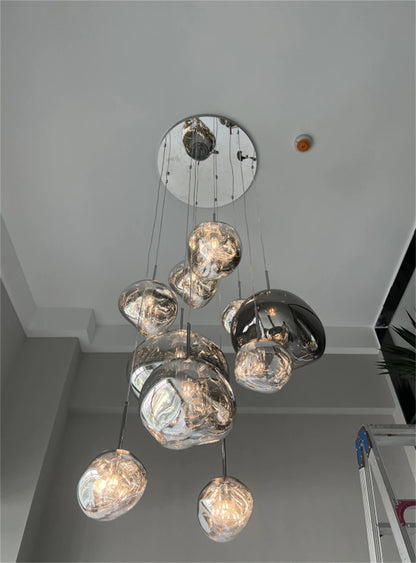 Creative Irregular Pendant Lights Modern LED Lighting Indoor Living Room Villa Hotel Loft Chandelier PVC Glass Lighting Fixtures