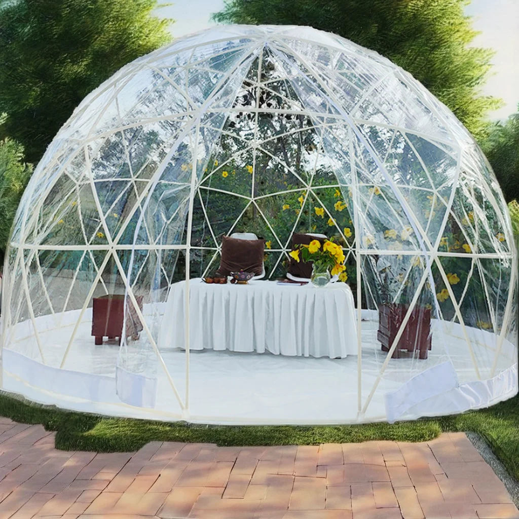 3.6m Outdoor Garden Clear Geodesic Dome Igloo Tent Aluminum Steel Frame PVC Wedding Party Event Exhibition-5m 6m