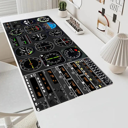 Brand Airplane Cockpit Mouse Pad Large Gaming Desk Mat Rubber Non-Slip Wear-Resistant Precise Tracking PC Student Office