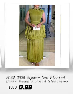 EGRM Miyake Pleated Long Dress Autumn Hot Sale Women's Double Breasted Waist Cinching Slimming High-end Stylish Versatile Skirt