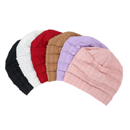 Ramadan Women Soft Strech Beanie Chemo Cap Solid Color Bonnet Inner Hijabs Cap Muslim Head Wraps Femme Wrap Head Turban Hat