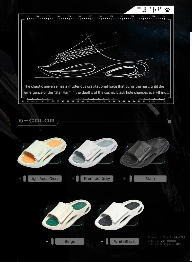 KELEME Summer Men's Slippers Super Soft EVA Slip-on Slippers For Men Fashion Wear-resistant Platform Outdoor Beach Shoes 2023