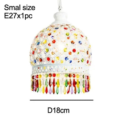 design lamp pendant lighting crystal Bohemia Retro droplight Iron handmade pendant lights for restaurants hanging lights bedroom