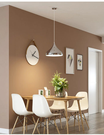 Nordic Rose Gold Pendant Lights Plated Metal Hanging Lamp Fixtures Dining Room Kitchen Island Bar Cafe Indoor Decor Lighting E27