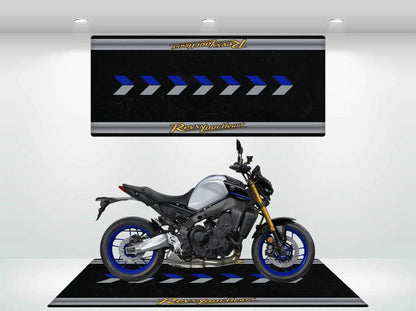 VIKAMA Racing Parking Floor Mat Anti-Slip Long Strip Bedside Rug for Bedrooms Durable Motorcycle Display Pad Home Decoration