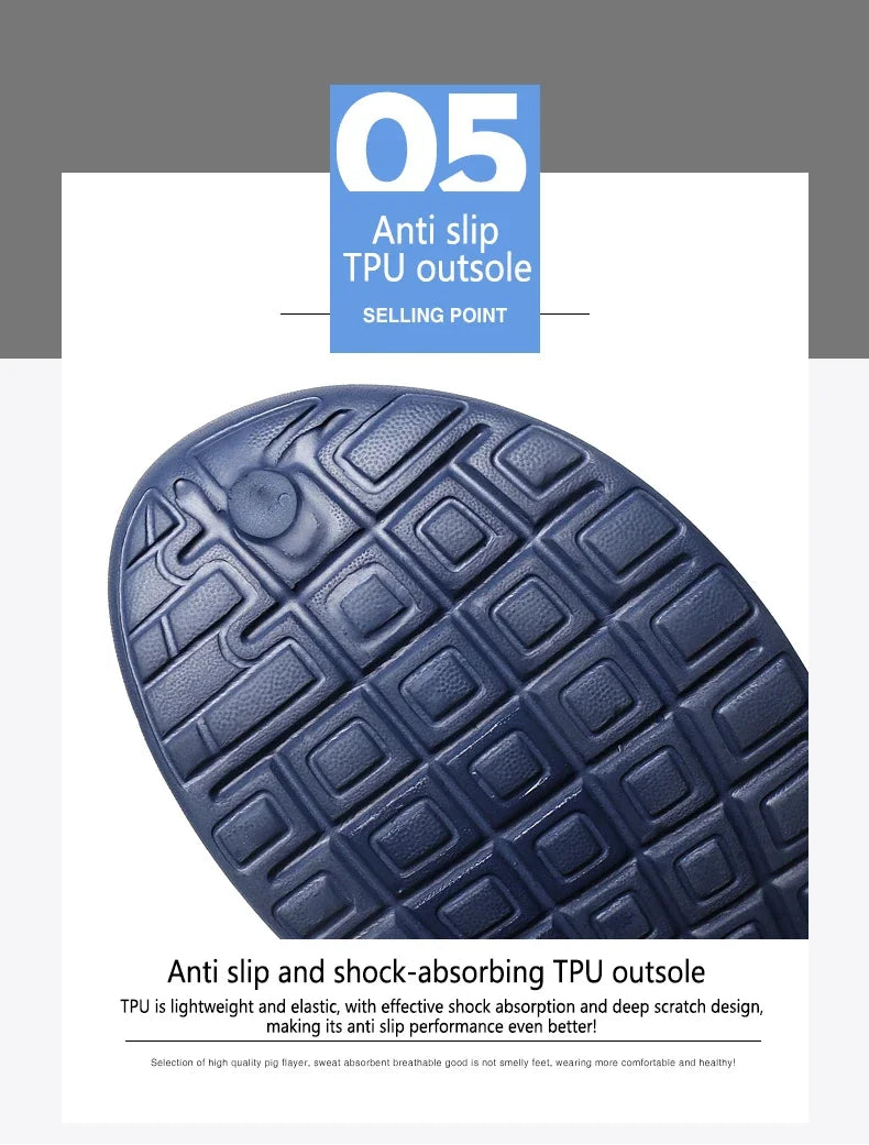 Summer Outdoor Men's Slippers Garden Clogs Male Casual Shoes Fashion Luxury Sandals Comfort Home Soft Slippers 40-47