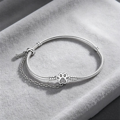 2026 Hot Selling 925 Silver Heart Shaped Buckle Snake Chain Sparkling Zircon Original Bracelet Women Fashionable Luxury Jewelry
