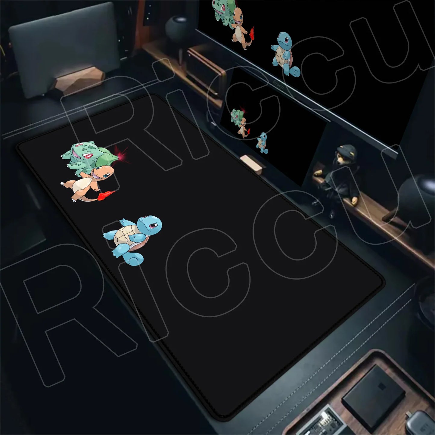 P-pokemon Bulbasaur Mouse Mats Rubber Mousepad Large Anime Gaming Accessories Pad Kawaii Carpet Cabinet Keyboard Office Deskmat