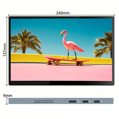 10.5'' FHD Portable Monitor Touch Screen External Monitor with Leather Case for Laptop Macbook Smart Phone Xbox gaming