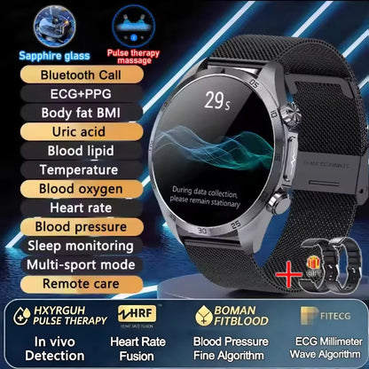 2026 New Medical Grade ECG Smart Watch Laser Treatment Accurate Measurement Blood Lipid Blood Oxygen BMI Sport Health Smartwatch