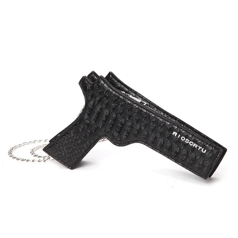 YoReAi New 3D Gun Shaped Chains Women Shoulder Bags Luxury Leather Crossbody Bag Lady High Quality Small Purses Clutch for Girls