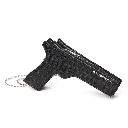 YoReAi New 3D Gun Shaped Chains Women Shoulder Bags Luxury Leather Crossbody Bag Lady High Quality Small Purses Clutch for Girls