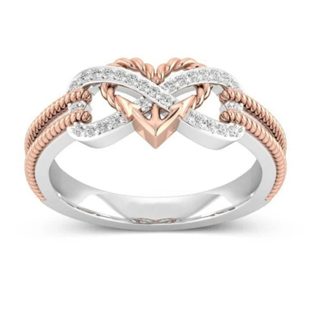 Black Rose Gold Color Heart Rings for Women Weight Loss Ring Magnetic Therapy Ring Yoga Energy Valentine's Day Birthday Gift